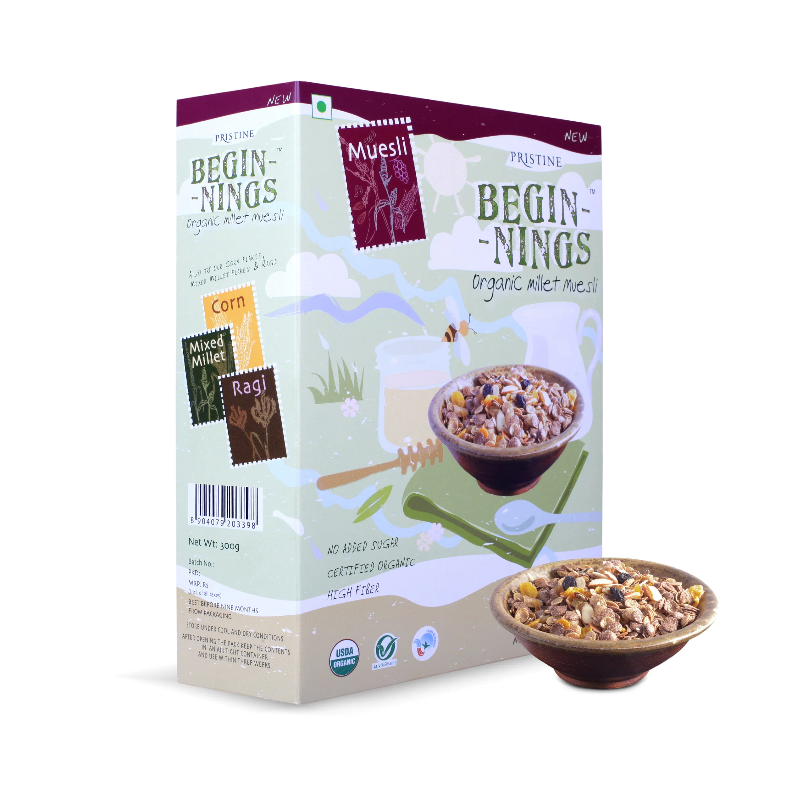 Pristine Organics Beginnings Organic Millet Muesli, 300g