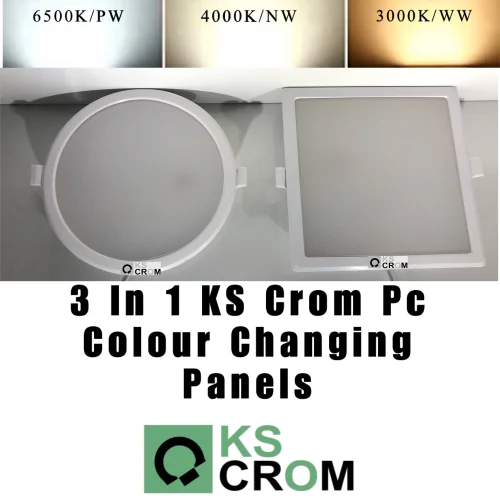 Ks Crom 8W Square Pc Colour Changing Panel Light