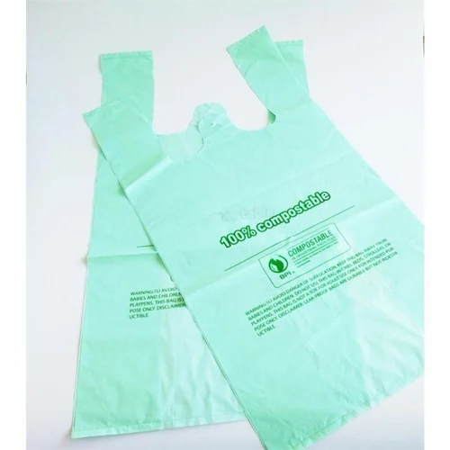 W Cut Compostable Biodegradable Carry Bag