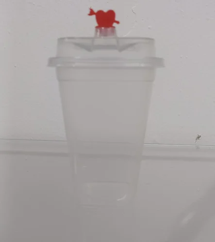 350 ML Disposable Plastic Glass with Lid