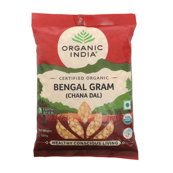 Organic India | Channa Dal | Split Bengal Gram | 500 g | Pack of 2