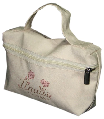 Handles Recycled Cotton Cosmetic Bag