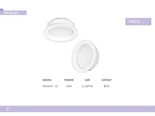 12 Watt Fisco Round LED Downlight