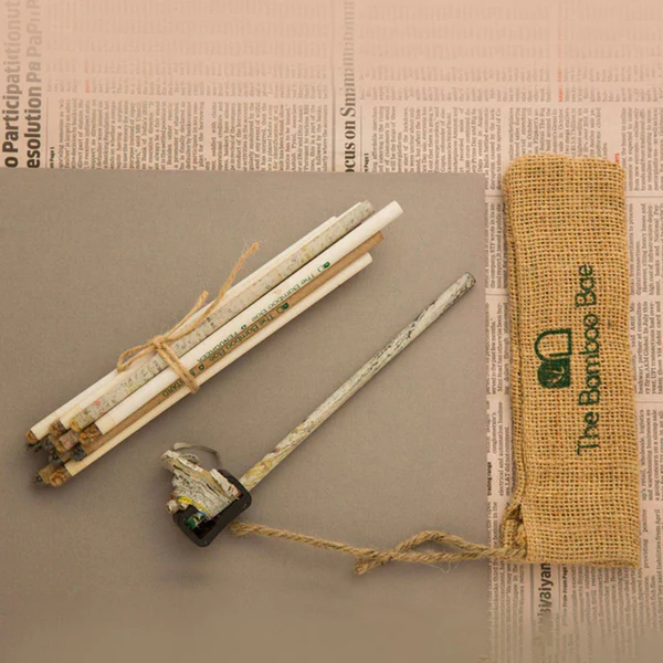 Recycled Paper Pencils with Seeds | Set of 10 Newspaper