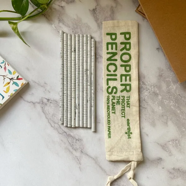Recycled Paper Colour Pencils | Pack of 10