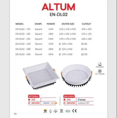Altum Lux EN DL04 Downlights