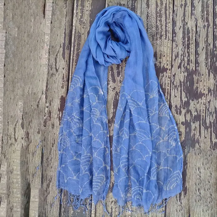 Sea Scapes Batik Scarf