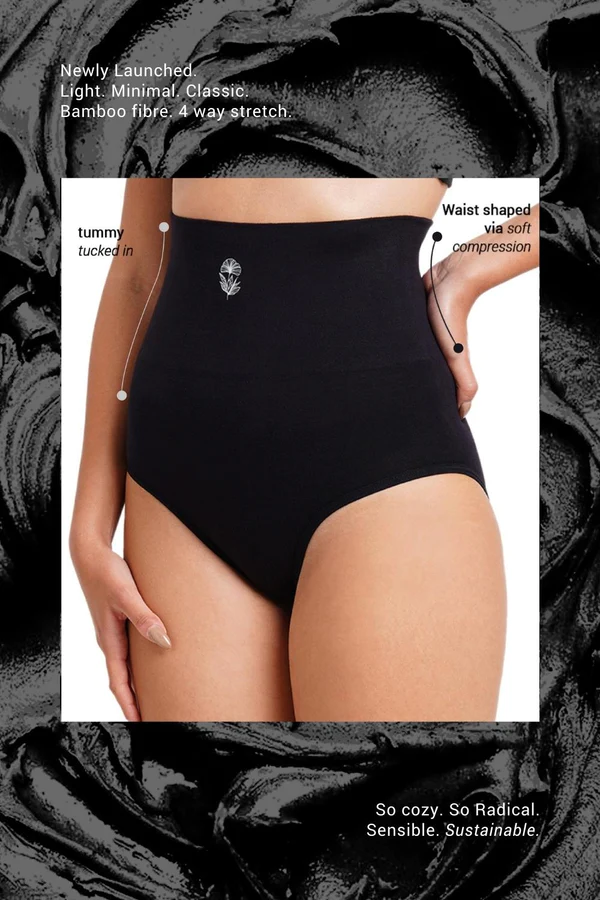 Super Soft Bamboo Fibre Antimicrobial Seamless Tummy Tucker-ISP067-Anthracite