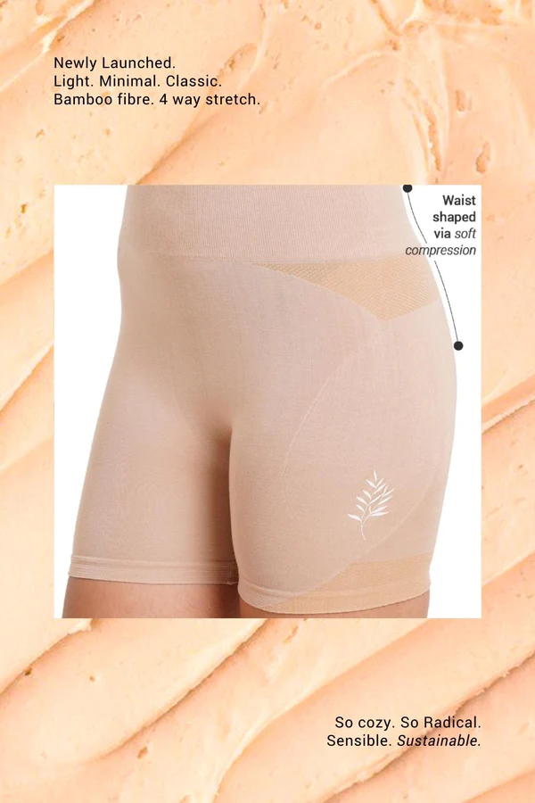 Super Soft Bamboo Fibre Antimicrobial Seamless Tummy Tucker and Thigh Shaper-ISP066-Skin