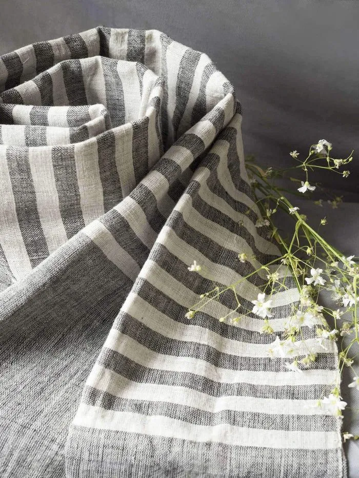 Grey Ivory Organic Kala Cotton Scarf