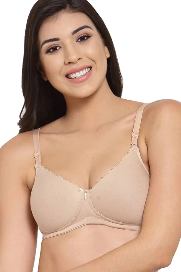 Organic Cotton Antimicrobial Padded t-shirt Bra-ISB104-Skin