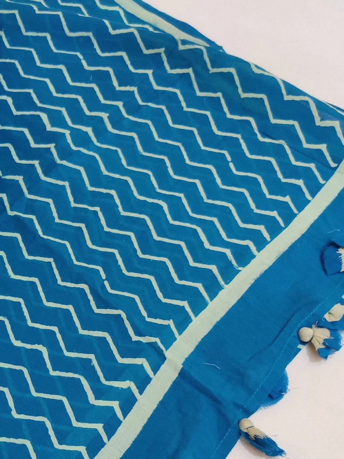 Handblock Printed Mulmul Cotton Stole