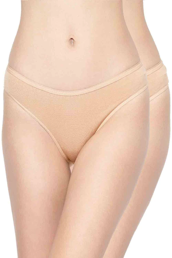Organic Cotton Antimicrobial Bikini (Pack Of 2)-IMP004-Skin_Skin
