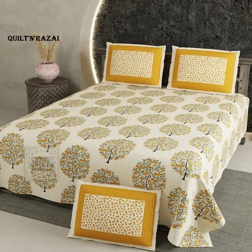 Printed Cotton Bedsheet Floral-doriya