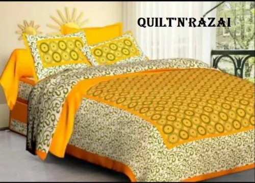 QUE012 Cotton Floral Bedsheet