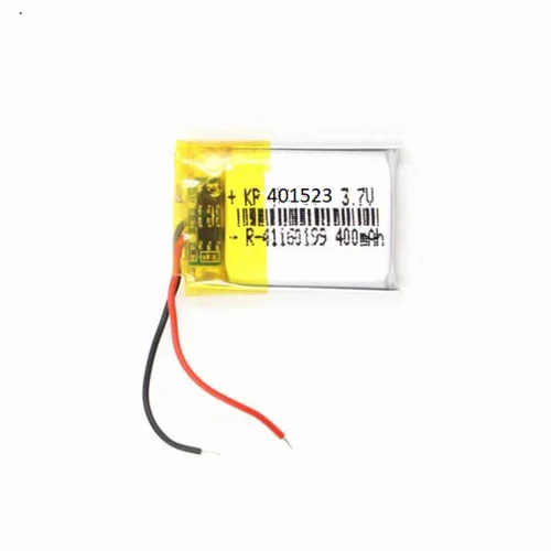 3.7V 400mAh, Model KP 401523 Lipo Rechargeable Battery
