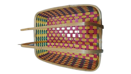 Big bamboo basket with handle