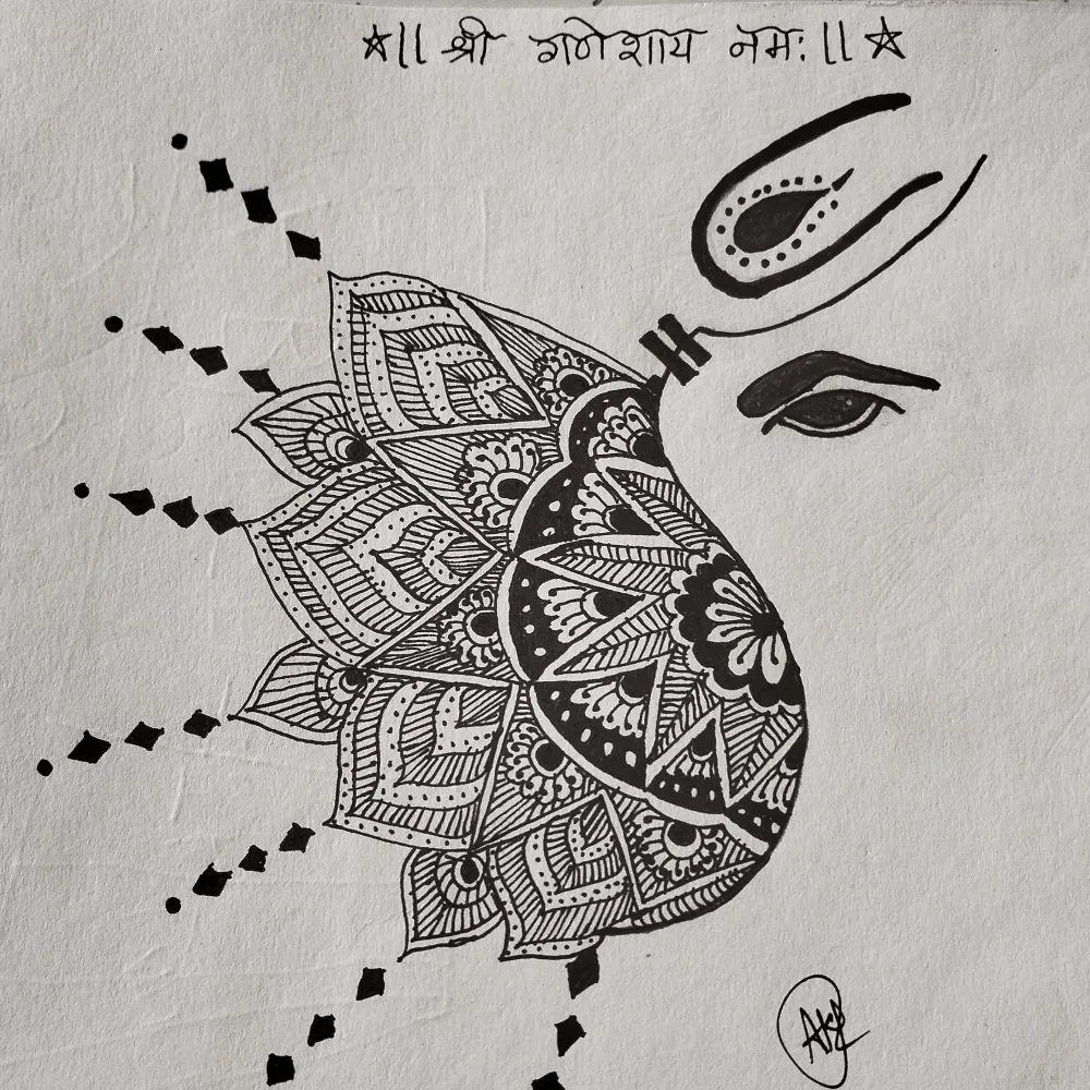 Mandala Art Lord Ganesha