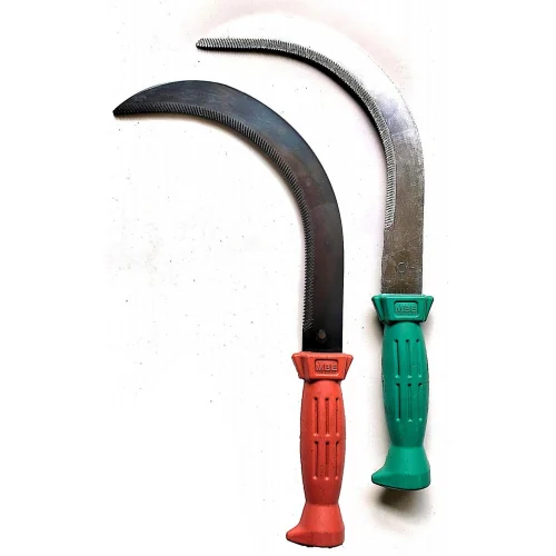 Red PVC Handle Carbon Steel Hand Sickle