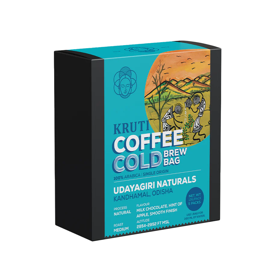 Kruti Coffee - Udaygiri Naturals Cold Brew Bag | Medium Roast - Pack of 5