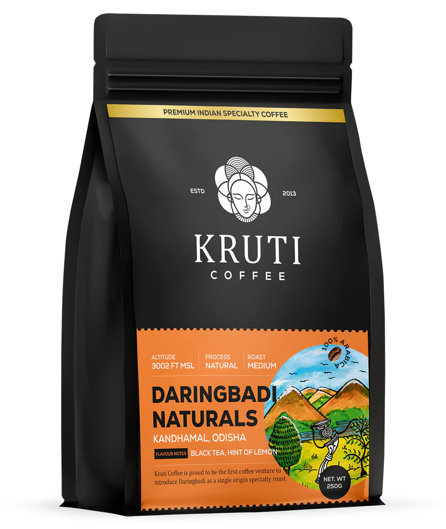 Kruti Coffee - Daringbadi Naturals ( 100% Arabica Coffee Beans, Medium Roast, 250 Gm)