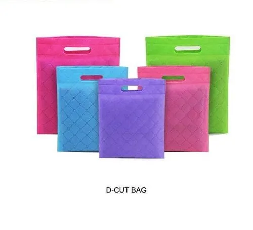 BOPP Offset White Non Woven D Cut Bag, Capacity: 5 Kg