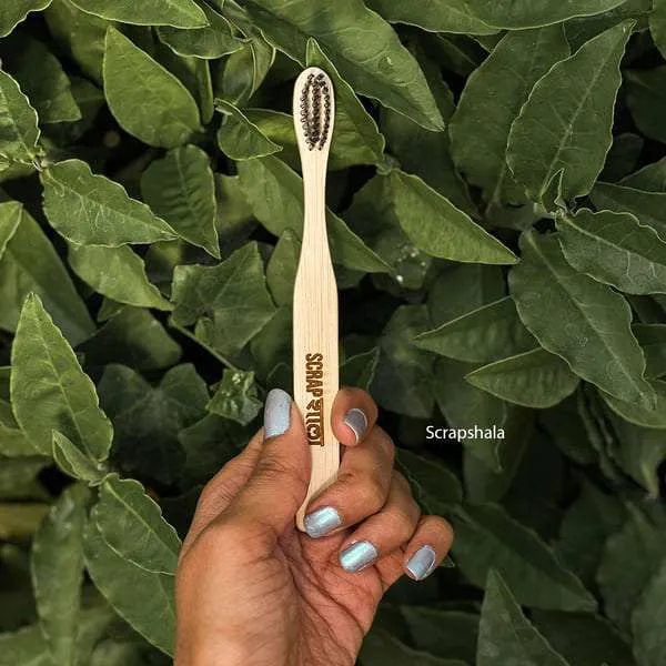 bambooclean toothbrush kids pack | natural bamboo | soft bristles | scrapshala