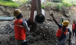 RCC Rain Water Piping Work