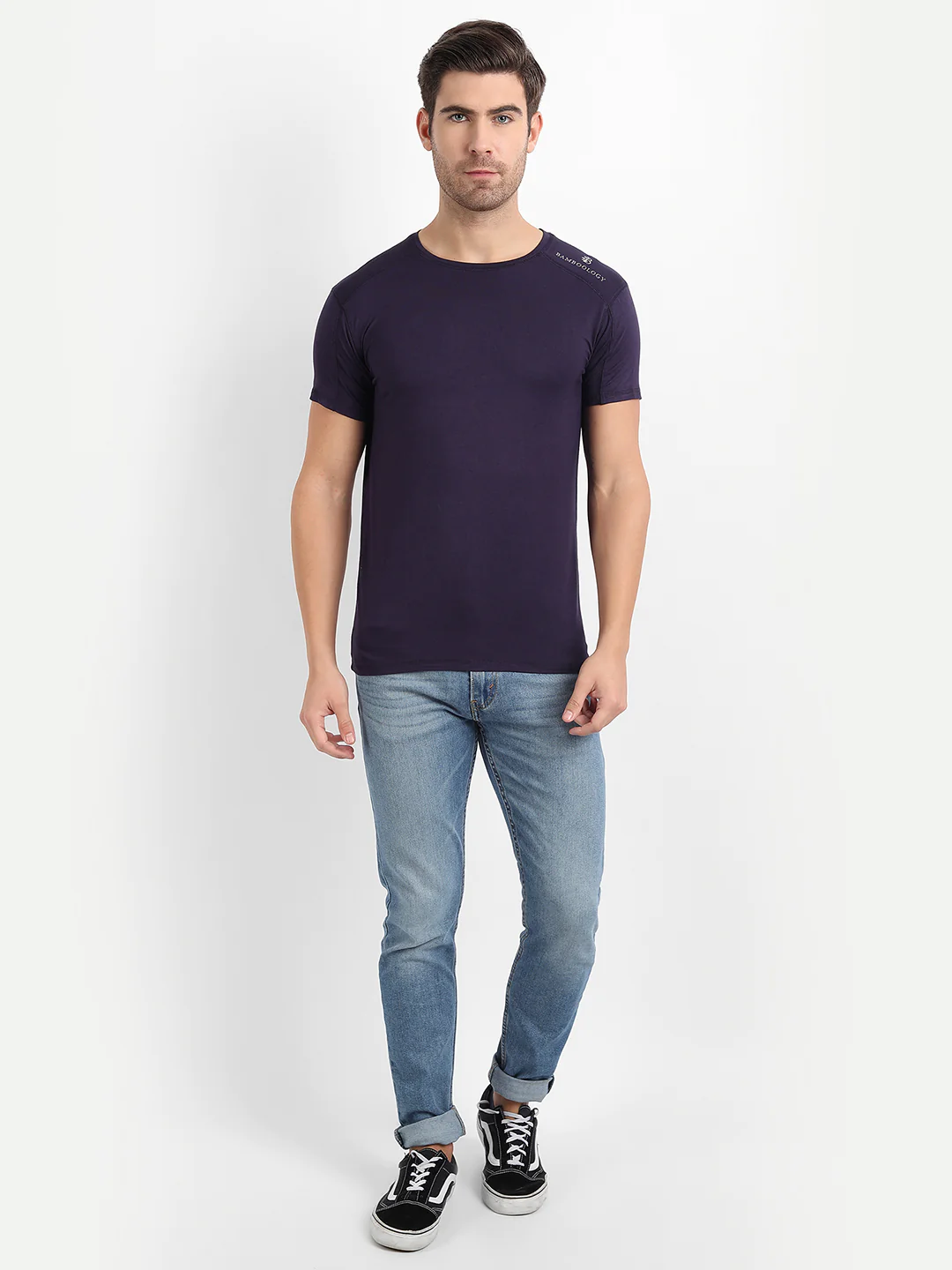 Bamboo Fabric Navy T-shirt For Men