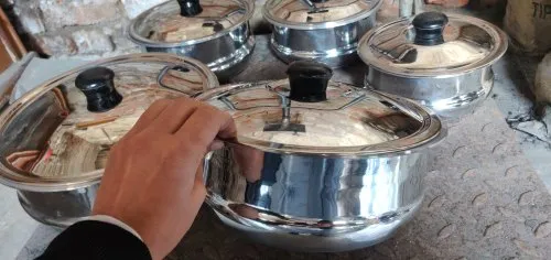 Krishna Round Aluminium Handi, For Kitchen, Capacity: 1-7 Litres