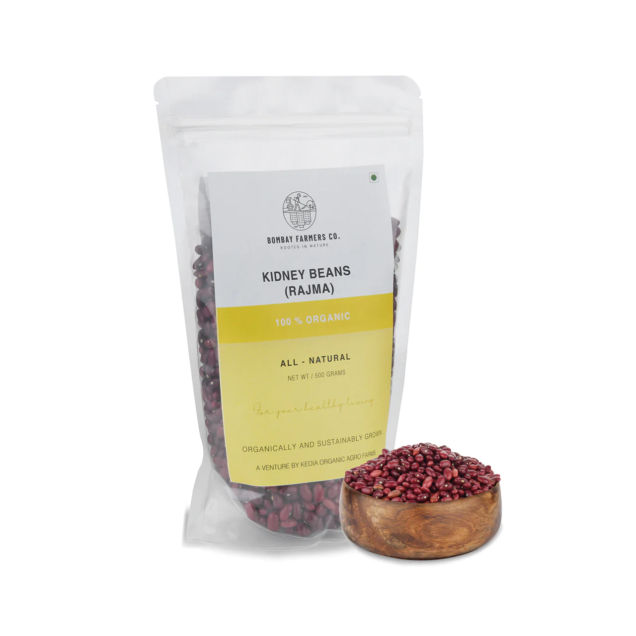 Organic Rajma Red Jammu / Kidney Beans - 500 Gms