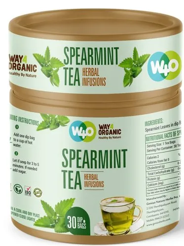 Paper Canister Way4organic Spearmint Tea -30 Dips