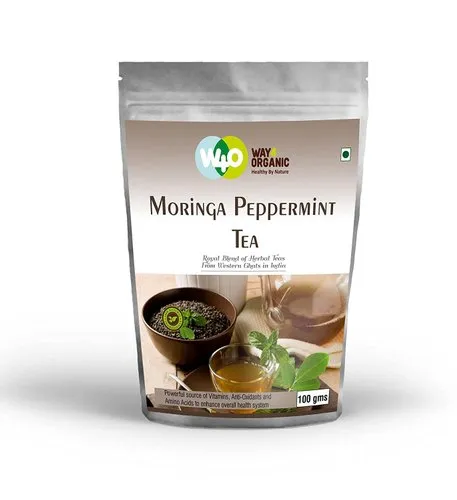 Way4Organic Moringa Peppermint Tea-100 grams in Pouch