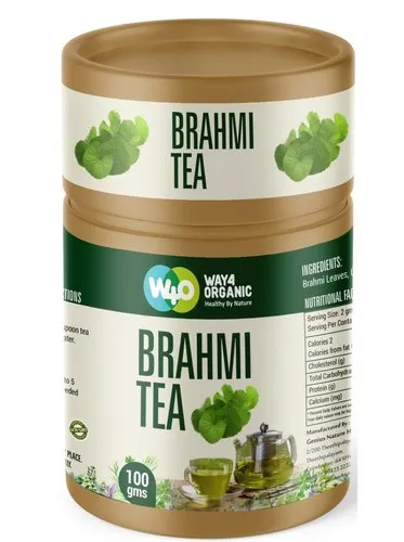 Genius Nature Herbs Pvt Ltd Paper Canister Way4Organic BRAHMI TEA - 100 Grams
