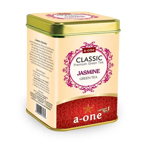 A-One Jasmine Green Tea (100gms Tin)