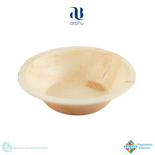 Eco Friendly Palm Leaf Round Bowl