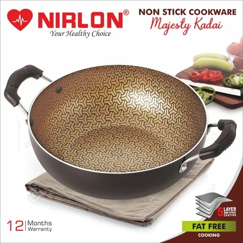 2.25L Nirlon Majesty Kitchen Cooking Non Stick Kadhai