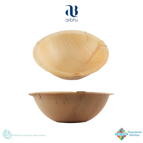 Disposable Eco friendly Areca Palm Leaf Round Bowl