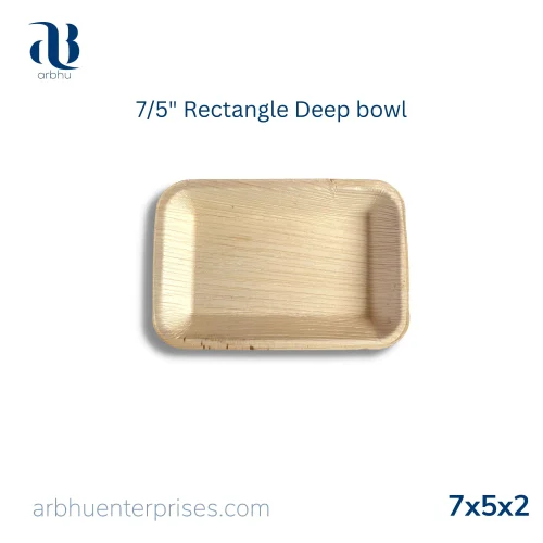Disposable Palm Leaf Rectangle plate