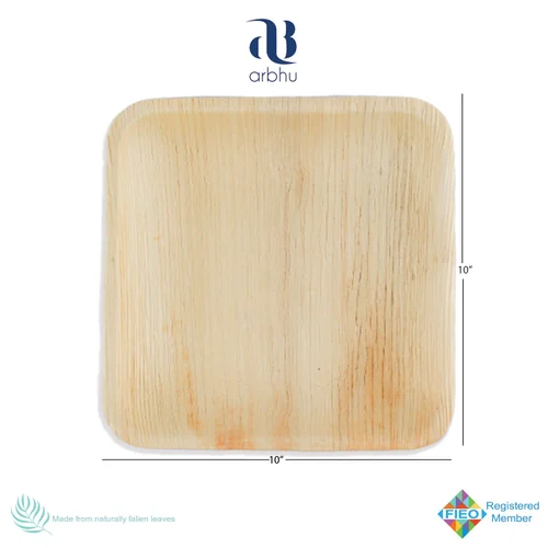Areca leaf plate Square Shallow