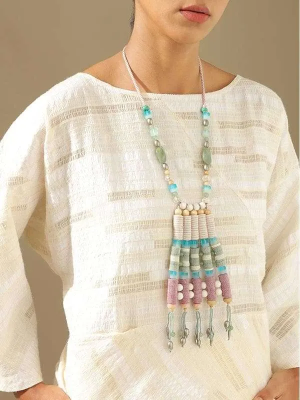 Tribal Statement Necklace Multicolored