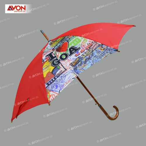 Multicolor Wooden Umbrella