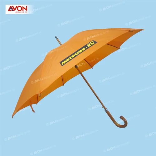 Orange Wooden Umbrella