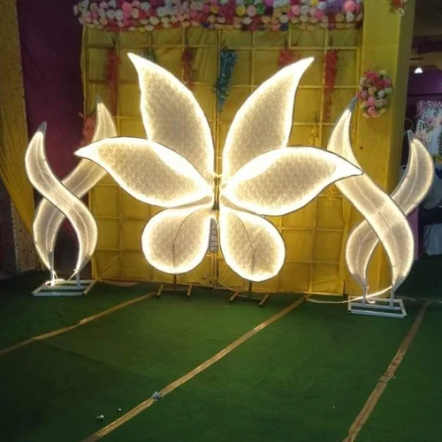 Lighting Milky White Wedding Stage Setup