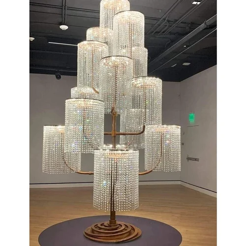 Glass Wedding Decoration Crystal Tree Stand, Size: 12 Feet (height)