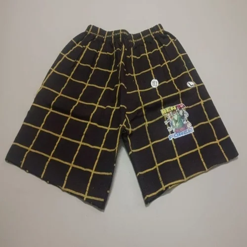 Checked Loose Fit Kids Cotton Shorts, Shorts Type: Boxers