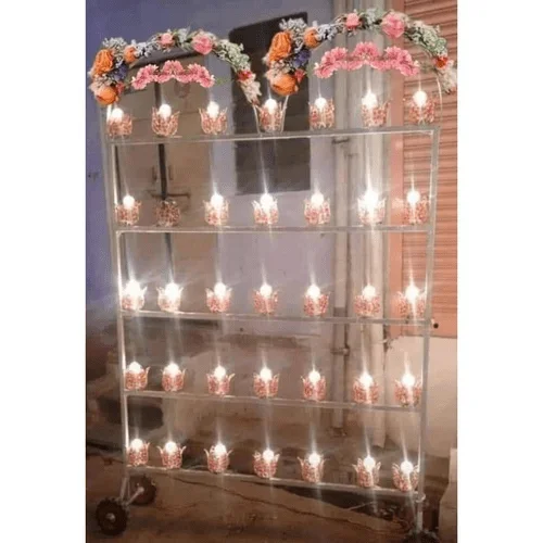 Pure White Rectangular Wedding LED Light Stand, IP54, 7W