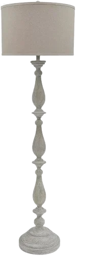 Candle Stick Distress Antique Floor Lamp