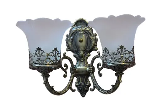 Warm White METAL,GLASS PRADHUMAN WALL LAMP, For Bedroom, 40 W