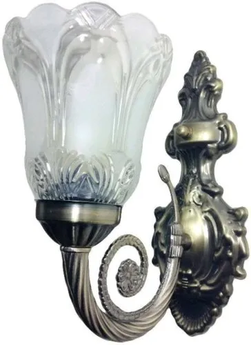 Warm White METAL,GLASS PRADHUMAN WALL LAMP, For Bedroom
